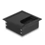 Cable grommet DELOCK 66855 for desk, black, 80×80×28 mm, 1 pc