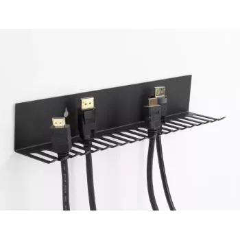 Cable holder DeLOCK 318 x 65 mm wall mounting grey
