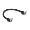 Network Cable DeLOCK RJ45 Cat.6A S/FTP 45° angled 0.25 m black