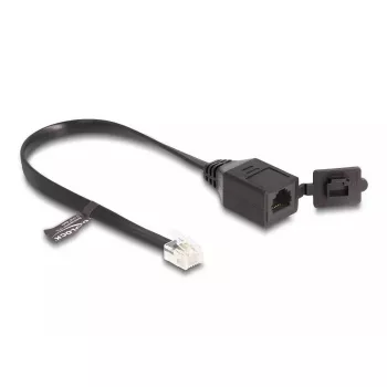 DeLOCK Cable RJ12 plug to RJ12 jack 20 cm black