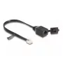 DeLOCK Cable RJ12 plug to RJ12 jack 20 cm black