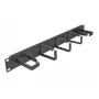 Cable management panel DeLOCK 19 inch 66848 black with 5 hooks