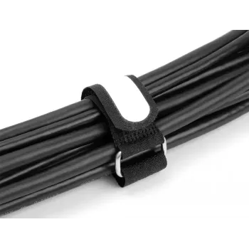Hook & loop cable tie DeLOCK 203x20mm black 5 pieces