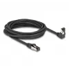 Network Cable DeLOCK RJ45 Cat.8.1 90° downwards angled / straight 5 m black