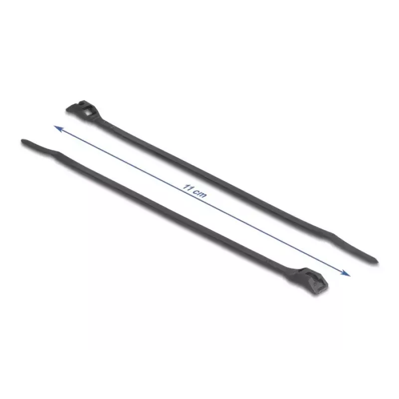 Releasable cable tie DeLOCK 19465 Polyamide Black 110mm 100 pcs