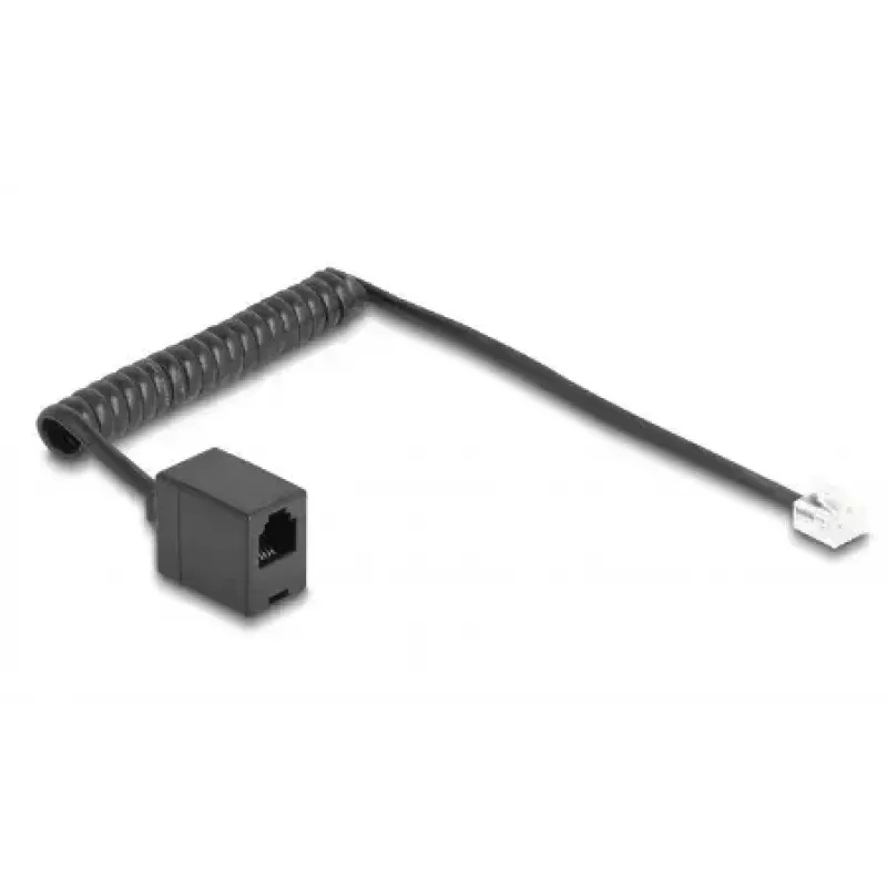 Telephone cable DeLOCK 90230 1 m Black RJ-11 to RJ-11