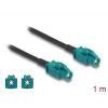 Coaxial cable DELOCK 90680 — 1 m, HSD Z to HSD Z, Black/Blue