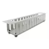 Cable management panel DELOCK 67280 — 19 inch 2U steel rack panel with opening, grey