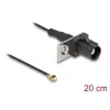 Coaxial cable DELOCK 90728 — FAKRA A to I-PEX MHF1, 0.2 m, 1.13 mm, black