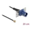 Coaxial cable DELOCK 90731, FAKRA C to I-PEX MHF1, 0.2 m, 1.13 mm, black/blue
