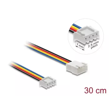 Cable extension DELOCK 90868 for computer cooling systems, PVC sleeve, 1.3 mm diameter, multicolour