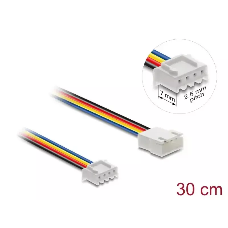 Cable extension DELOCK 90868 for computer cooling systems, PVC sleeve, 1.3 mm diameter, multicolour