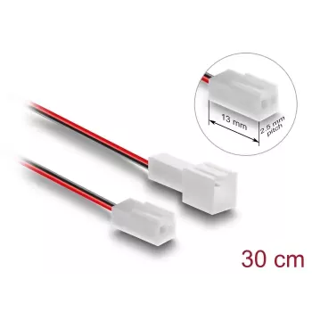 Cable extension for computer cooling system DELOCK 90869 — PVC, 1.3 mm diameter, black/red/white