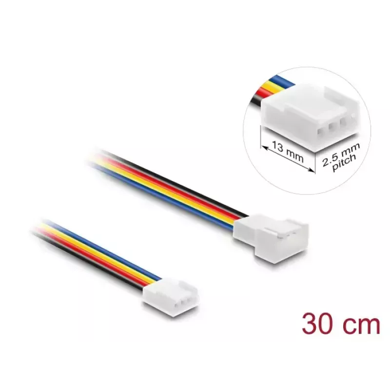 Cable extension DELOCK 90871 for computer cooling systems, PVC, 1.3 mm diameter, multicolour