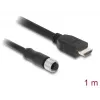 DELOCK M12 A-coded 17-pin (female) to HDMI (male) cable — 1 m, black