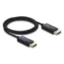 DELOCK Coaxial DisplayPort cable 16K 60 Hz 80 Gbps, DisplayPort to DisplayPort, 2 m, black, braided coating