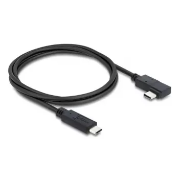 DELOCK coaxial USB4 Gen 3x2 cable angled left/right USB-C to USB-C 40 Gbps USB PD 3.1 240 W 0.5 m