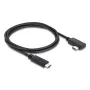 DELOCK coaxial USB4 Gen 3x2 cable angled left/right USB-C to USB-C 40 Gbps USB PD 3.1 240 W 0.5 m