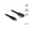 Cable DELOCK Coaxial USB4 Gen 3x2 40 Gbps USB-C to USB-C angled left/right PD 3.1 240W 2 m