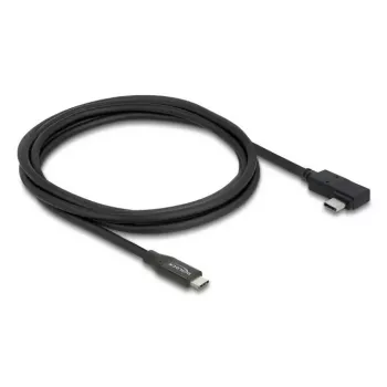 Cable DELOCK Coaxial USB4 Gen 3x2 40 Gbps USB-C to USB-C angled left/right PD 3.1 240W 2 m