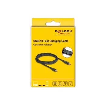 DeLOCK USB 2.0 Fast Charging Cable USB Type-C male to male 1.20 m 140 W