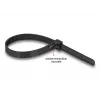 Hook & loop cable tie DeLOCK 19064 reusable heat-resistant L 150 x W 7.5 mm black 100 pieces