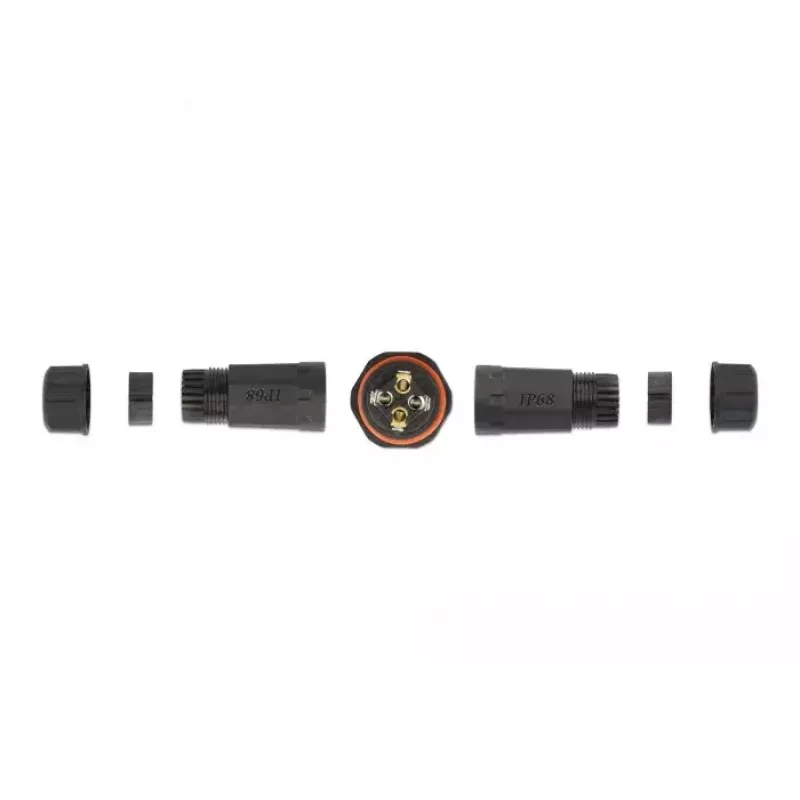 Electric wire connector DELOCK 86914 straight 85–260V black 25×114 mm 1 pc