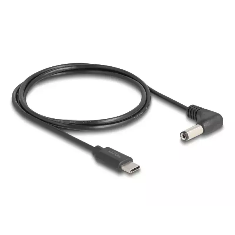 DeLOCK 85398 power cable Black 1.5 m USB C 5.5 x 2.1 mm