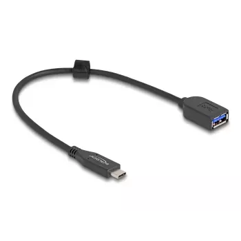 DeLOCK USB Coaxial Cable USB Type-C male to Type-A female 25 cm 10 Gbps