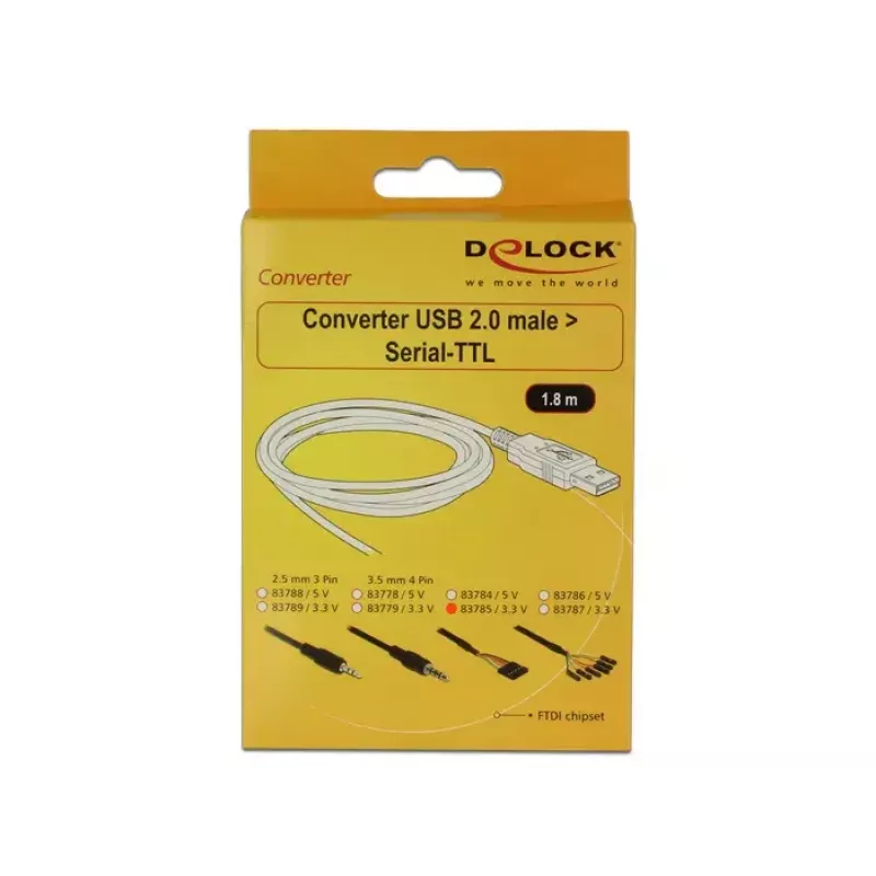 USB Cable DeLOCK 1.8m USB2.0-A/TTL 6-p Black