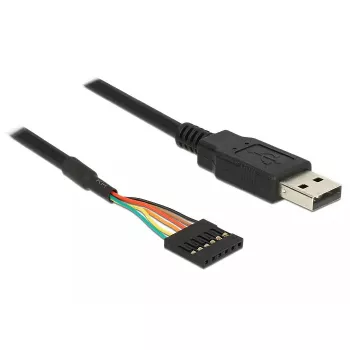 USB Cable DeLOCK 1.8m USB2.0-A/TTL 6-p Black