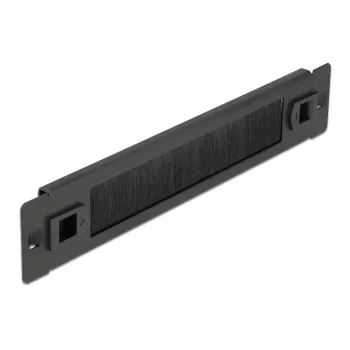 Brush panel DeLOCK 10 inch Cable Management Brush Strip tool free 1U black