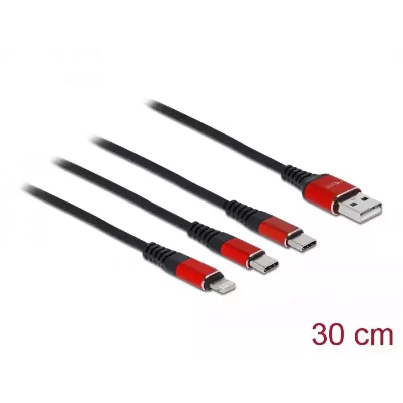 USB Charging Cable 3 in 1 DeLOCK 86708