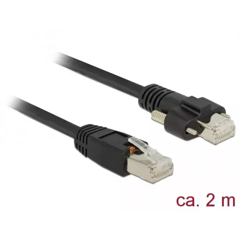 Networking Cable DeLOCK 85668 RJ-45 Cat6 2m Black