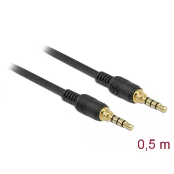 Audio Cable DeLOCK 85592 0.5m 3.5mm Black