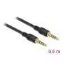 Audio Cable DeLOCK 85592 0.5m 3.5mm Black