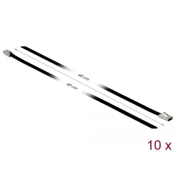 Cable Tie DeLOCK 18811 Steel Black 400mm 10 pcs