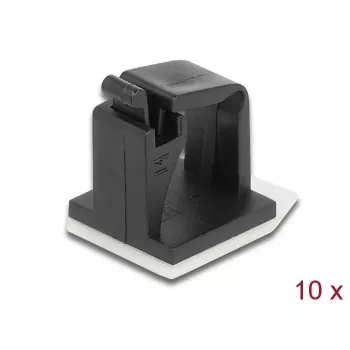 Cable holder DeLOCK 60247 self-adhesive black 10 pieces