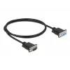 Serial Cable DeLOCK 86578 Black 1 m RS-232 Sub-D9