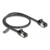 Network Cable DeLOCK RJ45 Cable plug to plug Cat.8.1 flexible 0.5 m black