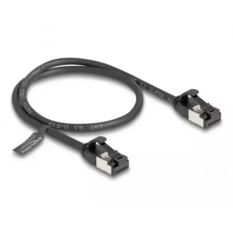 Network Cable DeLOCK RJ45 Cable plug to plug Cat.8.1 flexible 0.5 m black