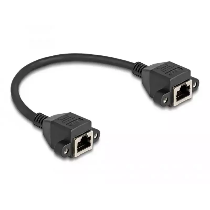 DeLOCK RJ50 Extension Cable female to female S/FTP 0.25 m black
