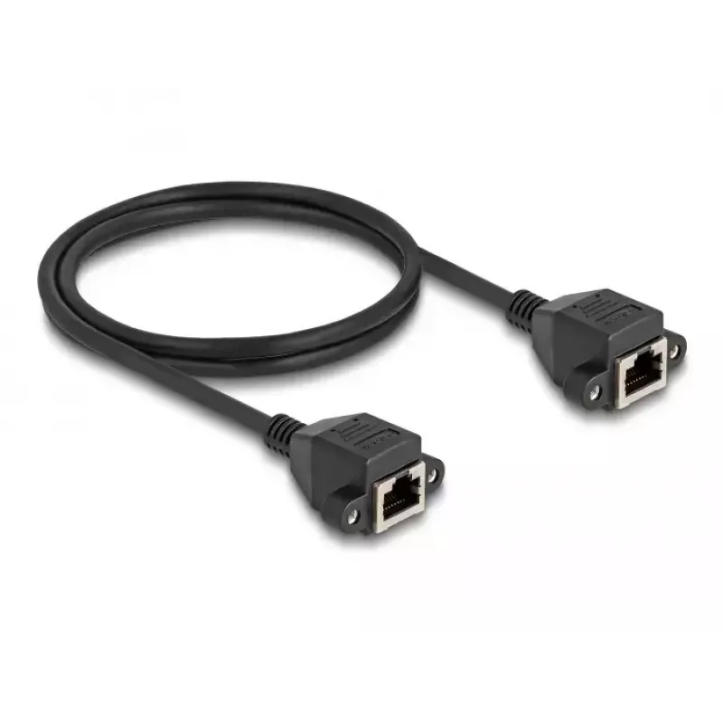 DeLOCK RJ50 Extension Cable female to female S/FTP 1 m black