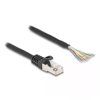 DeLOCK Cable RJ50 male to open wire ends S/FTP 3 m black