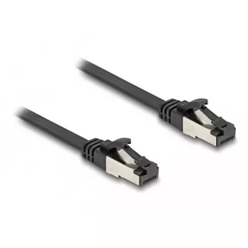 Network Cable DeLOCK RJ45 Flat Patch Cable plug to plug Cat.8.1 1 m black