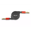 Audio Cable DeLOCK 85369 0.9m 3.5mm Male to Male Black Red Gold Plated