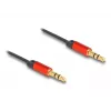Audio Cable DeLOCK 85369 0.9m 3.5mm Male to Male Black Red Gold Plated