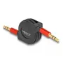 Audio Cable DeLOCK 85369 0.9m 3.5mm Male to Male Black Red Gold Plated