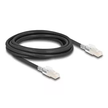 Networking cable DELOCK 80257 — Cat6a S/FTP (S‑STP), RJ‑45 to RJ‑45, 3 m, black