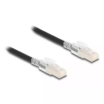 Networking cable DELOCK 80257 — Cat6a S/FTP (S‑STP), RJ‑45 to RJ‑45, 3 m, black